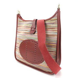 Hermes Shoulder Bag Vibrato Red Evelyn 1PM Women