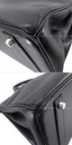 Hermes Handbag Birkin40 Noir (Black) Ardennes Silver HW Stamp ?K
