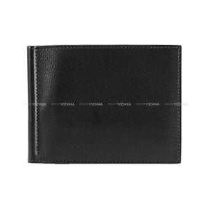 Hermes Bi-fold wallet Bifold billfold wallet with money clip Poker GM Noir (Black) Ever Grain Silver HW Stamp