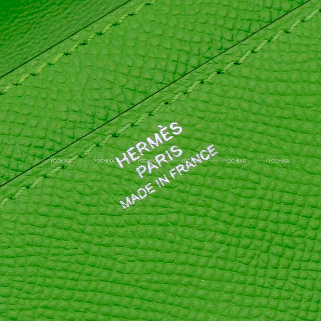 Hermes long wallet Constance Long wallet To Go Vert Yucca Veau Epsom Silver HW Stamp