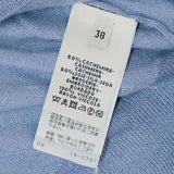 Hermes Cardigan Ladies Long Vneck Embroidery Bleugray Cashmere50% / Silk50% 38