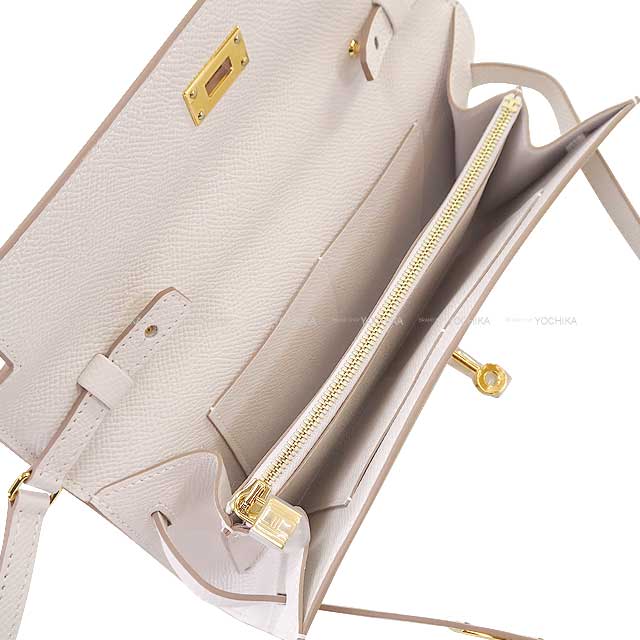 Hermes long wallet Kelly Wallet Long To Go New Gris Perle Veau Epsom Gold HW Stamp