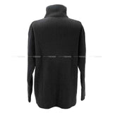 Hermes Knit Ladies Blouson H logo pocket over knit zip up Noir (Black) Wool/Lambskin 36 Silver