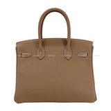 Hermes Handbag Birkin30 Etoupe Veau Togo Gold HW Stamp