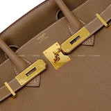 Hermes Handbag Birkin30 Etoupe Veau Togo Gold HW Stamp