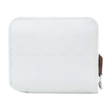 Hermes Bi-fold wallet Azap Silk in Compact Wild New White/Capucine/Bleu Zephyr Evercolor/Veau Barenia/Silk Silver HW Stamp
