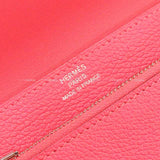 Hermes Bi-fold wallet Dogon Compact Rose Azalee Evercolor Silver HW Stamp