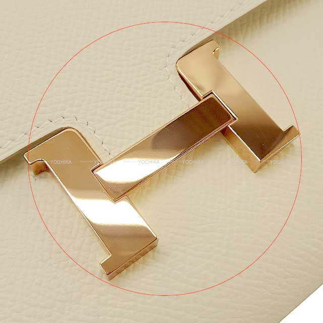 Hermes long wallet Constance Long wallet To Go Craie Veau Epsom Rose Gold HW Stamp