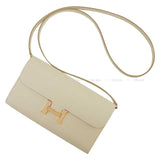 Hermes long wallet Constance Long wallet To Go Craie Veau Epsom Rose Gold HW Stamp