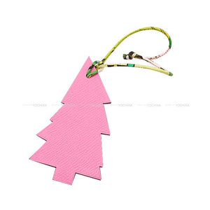 Hermes bag charm Petit H Tree Rose Confetti/Noir (Black) Veau Epsom/Veau Togo
