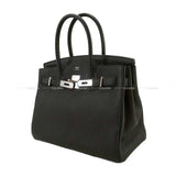 Hermes Handbag Birkin30 Noir (Black) Veau Togo Silver HW Stamp