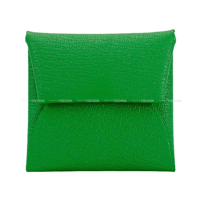 Hermes change purse Bastia Verso Bambou/Rose Darling Chevre Myzore Silver HW Stamp