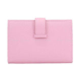 Hermes Bi-fold wallet Bearn Mini Card holder With Coin purse Mauve sylvestre Veau Epsom Silver HW Stamp