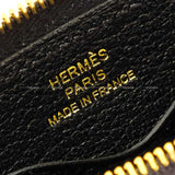 Hermes card holder Zip-Ango Compact Chaine d Angle Noir (Black) Ever Grain Gold HW Stamp
