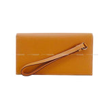 Hermes change purse Kelly Pocket Long Wallet Strap Clutch Bag  Gold Veau madame Silver HW Stamp