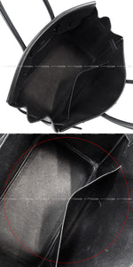 Hermes Handbag Birkin35 Noir (Black) Veau Epsom Silver HW Stamp □P