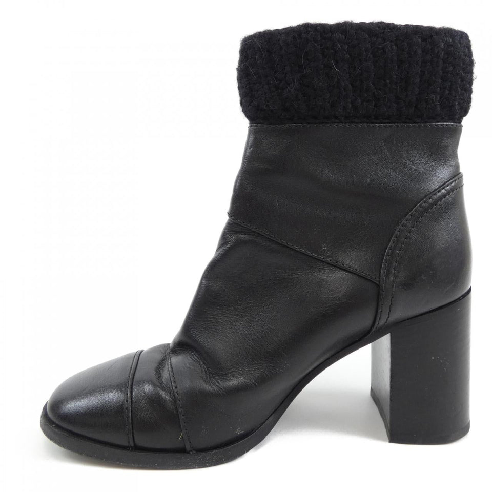 Chanel G45281B14454 Kidskin Knit Lambskin Boots