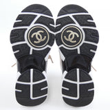 Chanel G38750B14071 Knit Suede Calfskin Sneakers