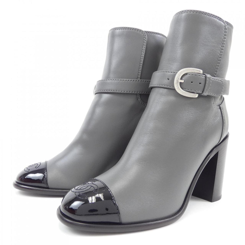 Chanel G38064Y56105 Lambskin Patent Calfskin Boots