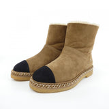 Chanel G34113Y52122 Kid Suede Shearling Boots