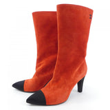 Chanel G33119Y51214 Suede Calfskin Satin Boots