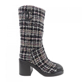 Chanel G39614Y56301 Tweed Calfskin Boots