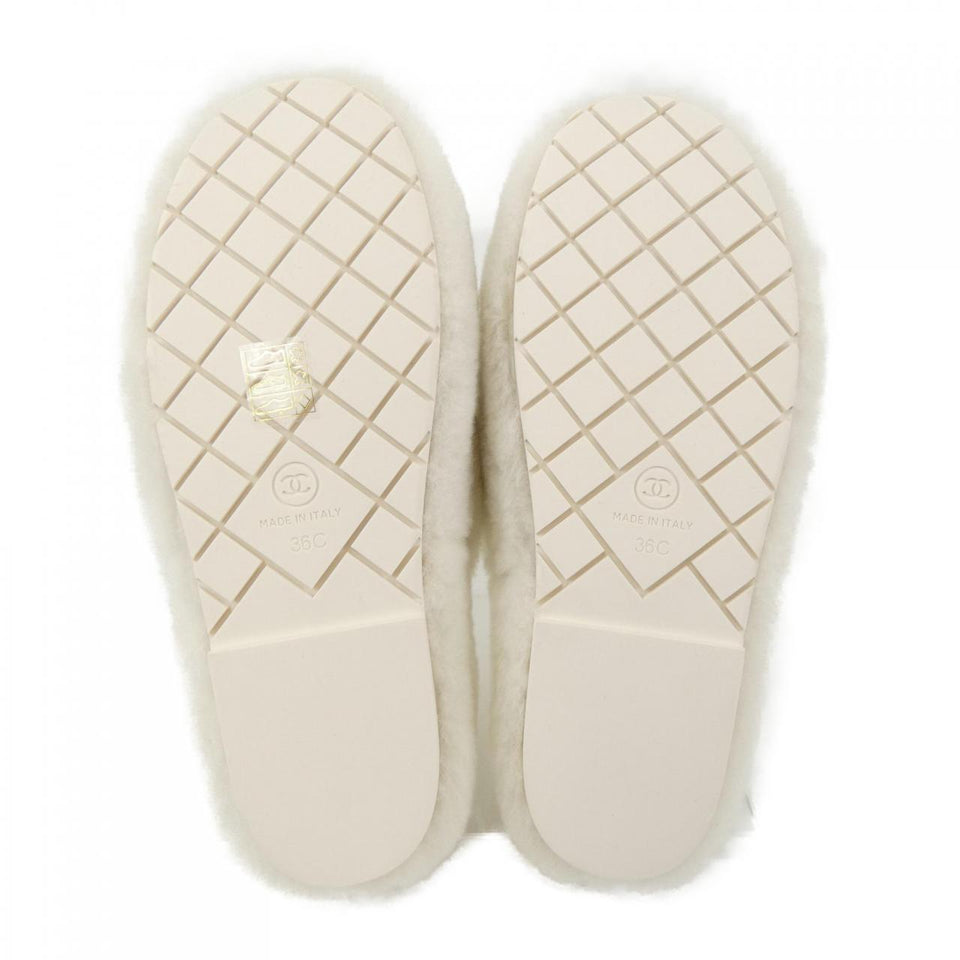 Chanel G45984B17892 Shearling Lambskin Sandals