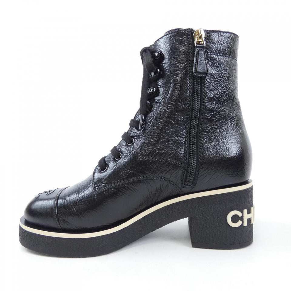 Chanel G36435X51854 Shiny Lambskin Boots