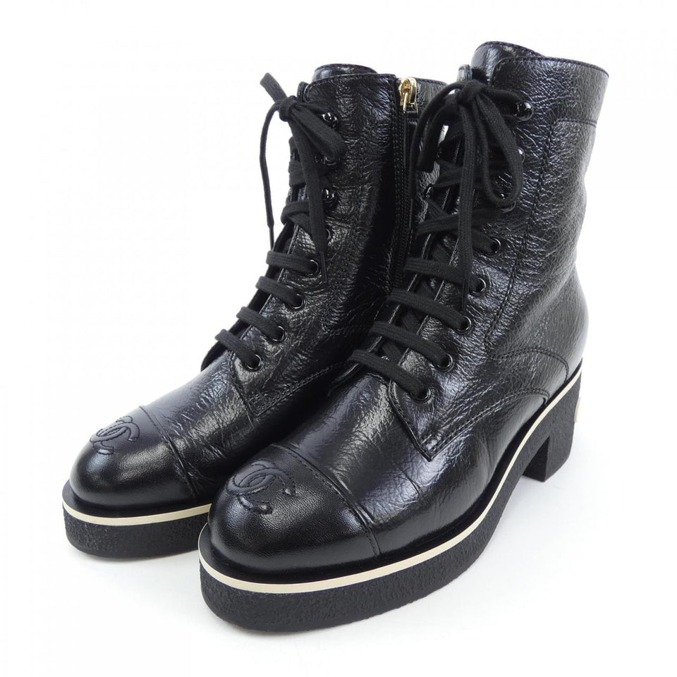 Chanel G36435X51854 Shiny Lambskin Boots