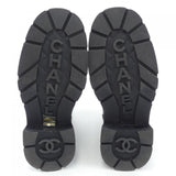 Chanel G45282B14454 Calfskin Knit Metal Boots