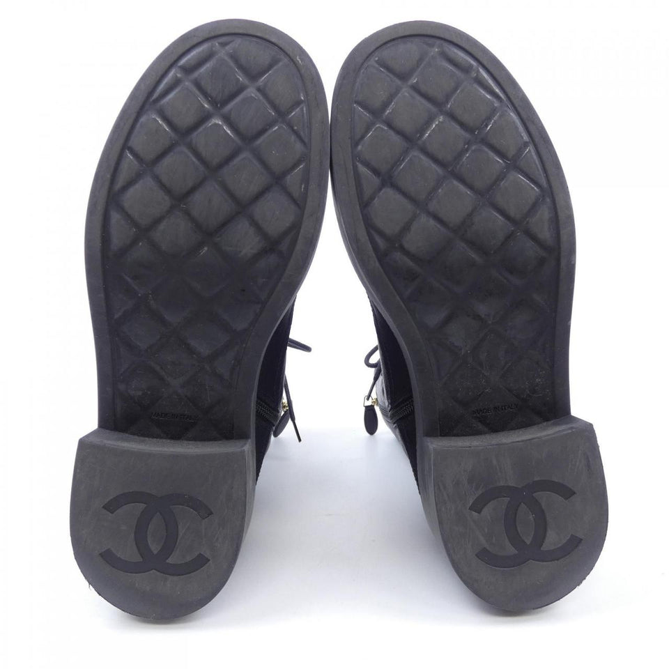 Chanel G38086Y55461 Calfskin Grosgrain Boots