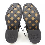 Chanel G39093Y56084 Print Fabric Lambskin Shearling Boots