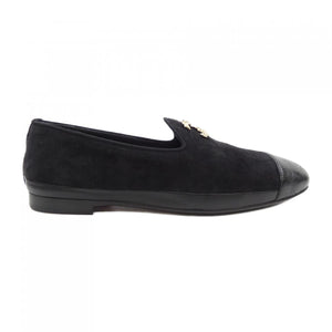 Chanel G39318Y56062 Suede Kidskin Shiny Goatskin Metal Shoes