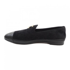 Chanel G39318Y56062 Suede Kidskin Shiny Goatskin Metal Shoes