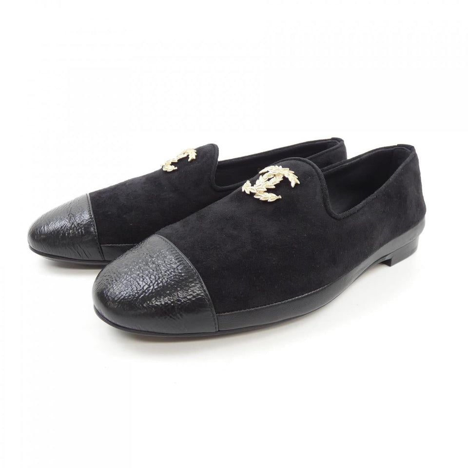 Chanel G39318Y56062 Suede Kidskin Shiny Goatskin Metal Shoes