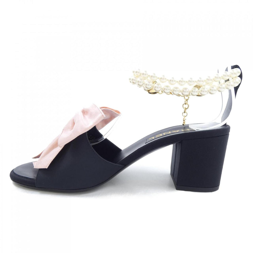 Chanel G45813B17349 Silk & Imitation Pearl Sandals