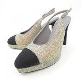 Chanel G37586Y55353 Glitter & Grosgrain Pumps