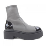 Chanel G45329B14510 Grained Calfskin Patent Calfskin Short Boots