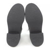 Chanel G45329B14510 Grained Calfskin Patent Calfskin Short Boots