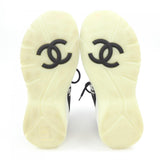 Chanel Graphic Logo Nylon Suede Sneakers