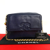 Chanel Coco Mark Caviar Skin Chain Shoulder Bag