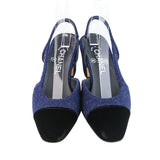 Chanel G31318 Tweed Velvet Pumps