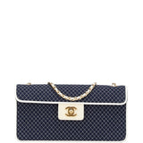 Chanel Coco Mark Quilting Canvas Patent Leather Shoulder Bag