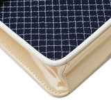 Chanel Coco Mark Quilting Canvas Patent Leather Shoulder Bag