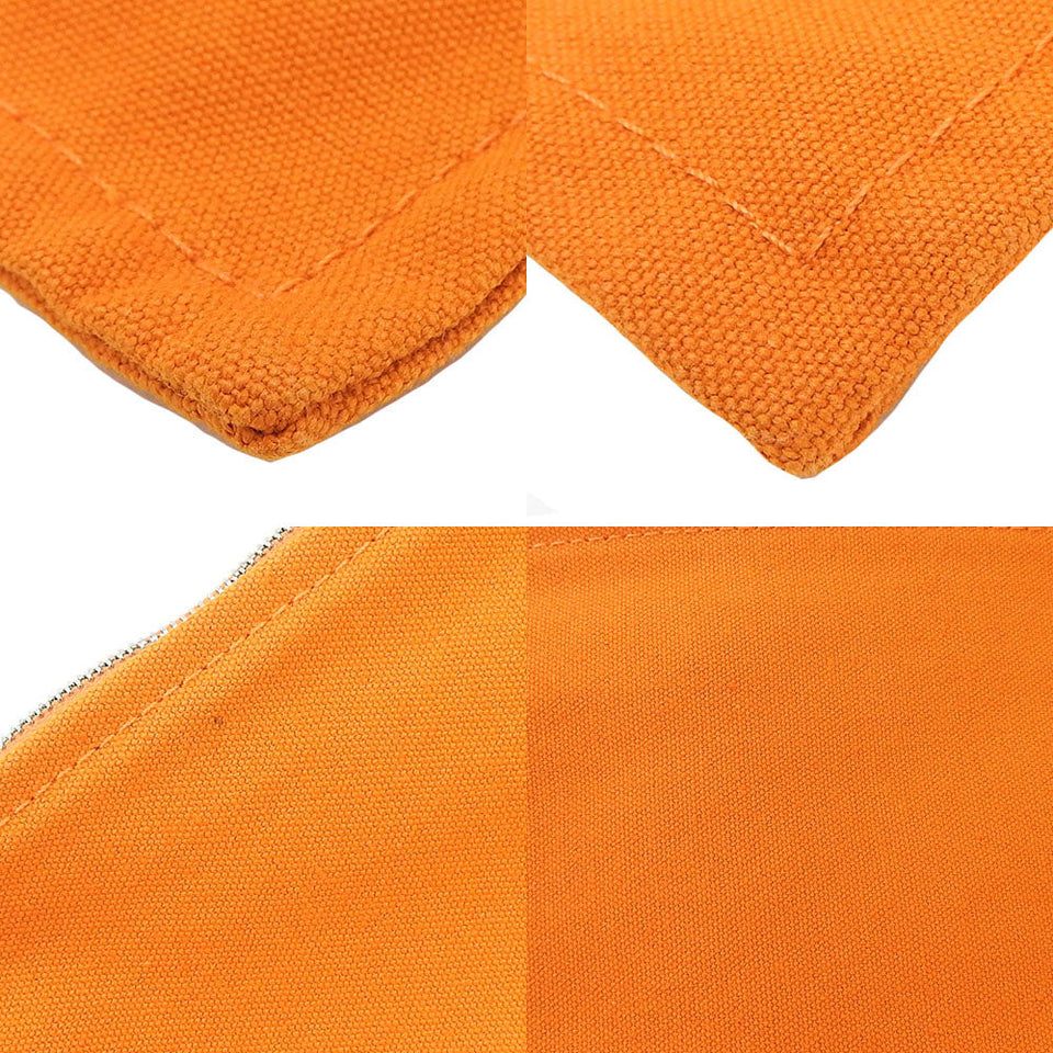 Hermes Pouch canvas Orange Bora Bora Pouch GM Women(Unisex)