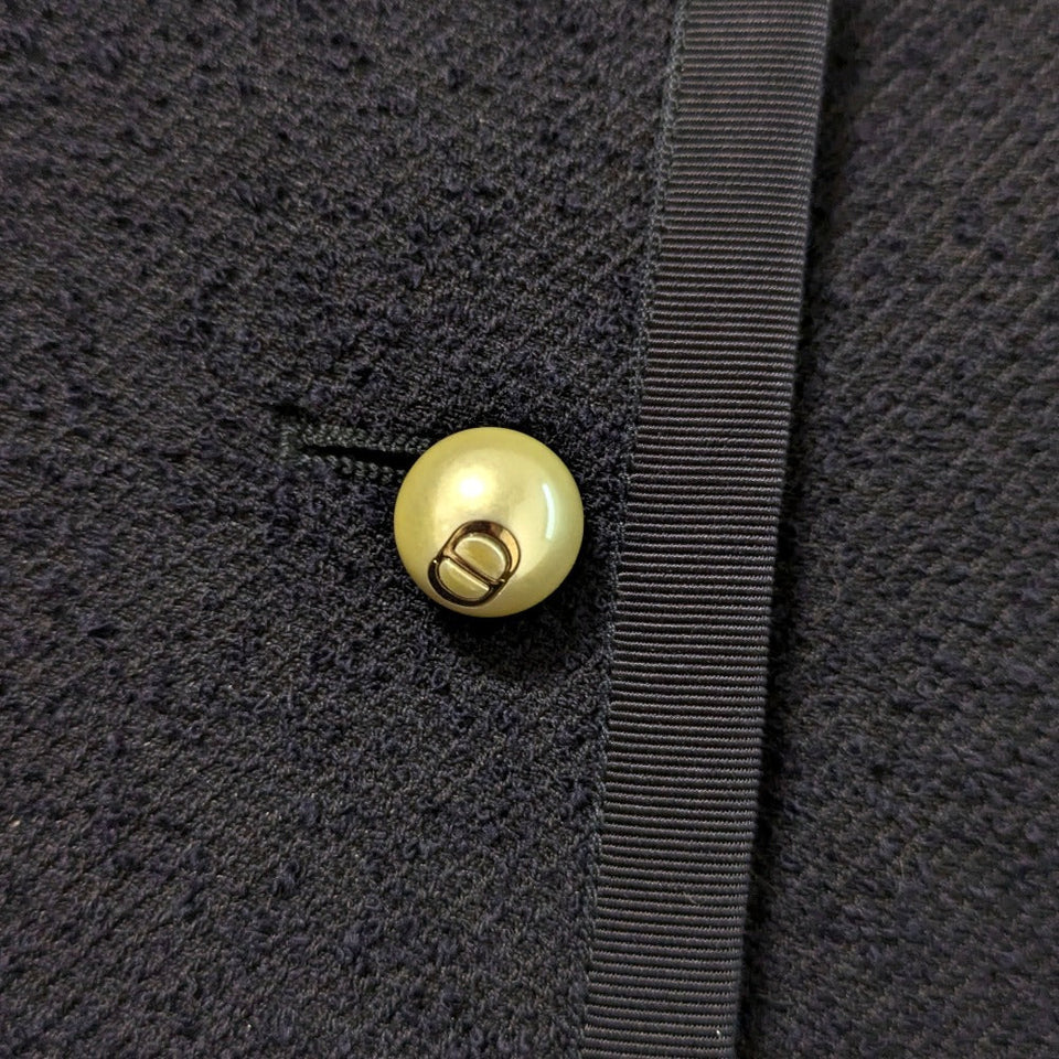 Christian Dior CD Pearl Button Setup Jacket Skirt