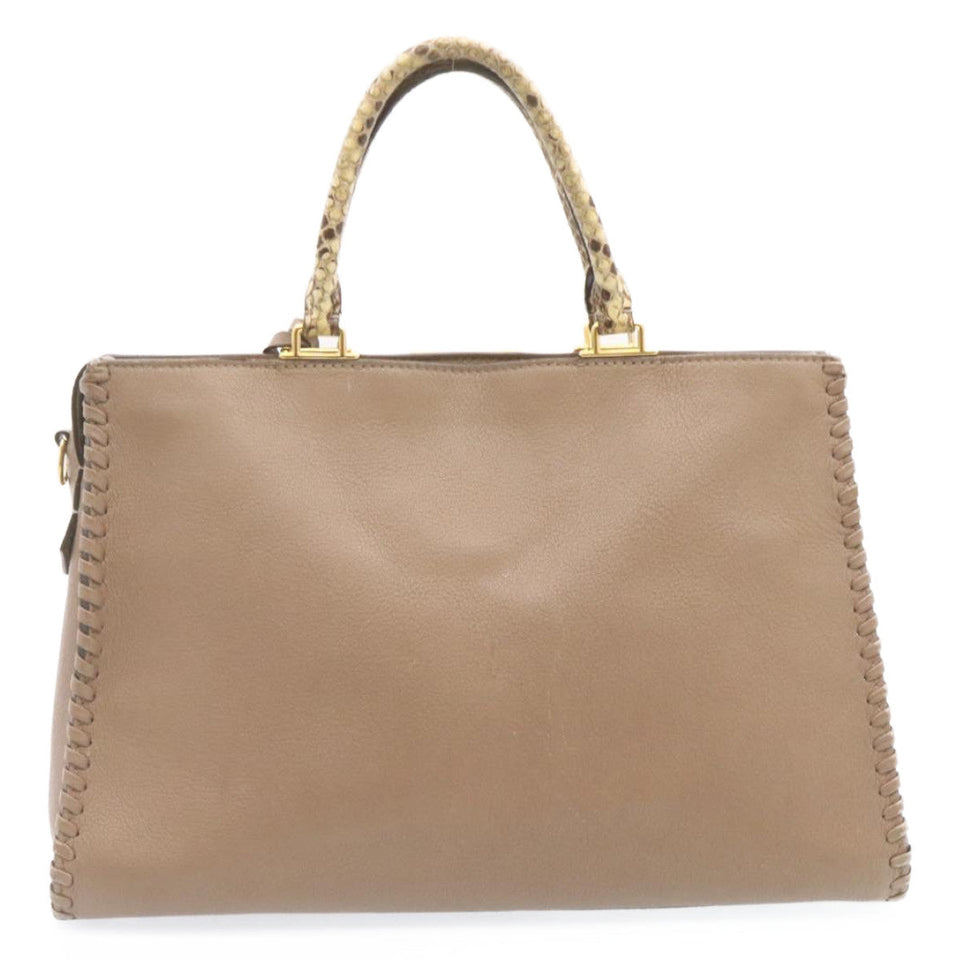 Louis Vuitton Very Zip Tote Hand Bag Leather Snake Skin LV 24504A