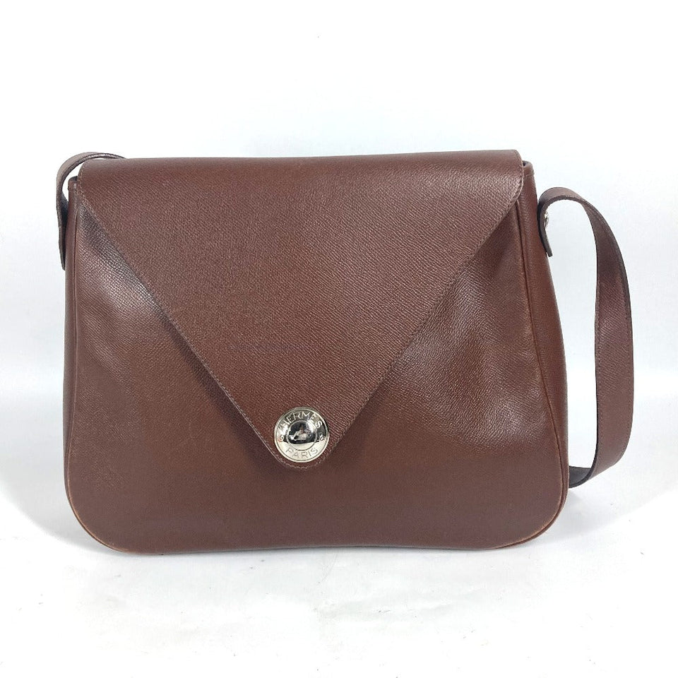 Hermes Shoulder Bag leather Brown Christine unisex(Unisex)