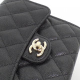 Chanel AP3061 Caviar Skin Chain Clutch
