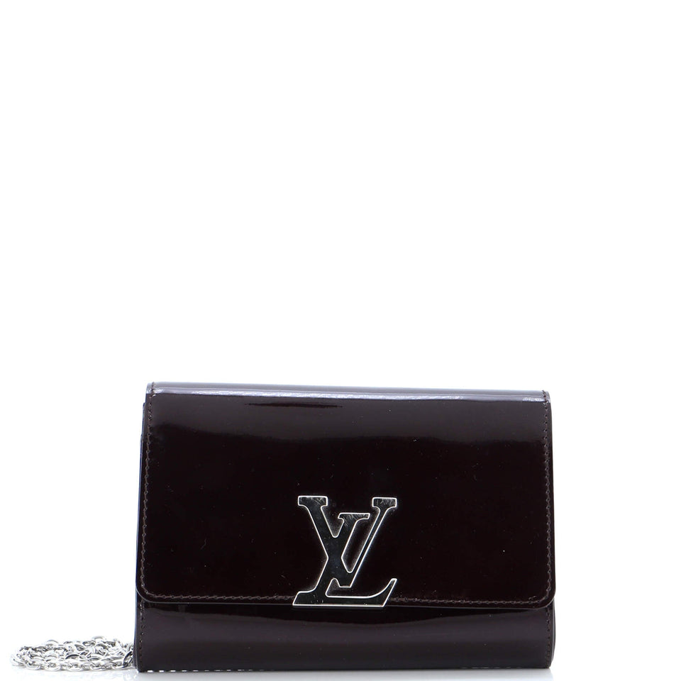 Louis Vuitton Chain Louise Clutch Patent PM